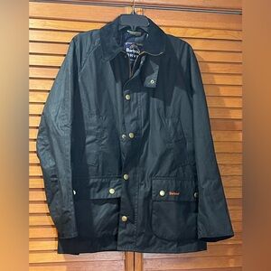 BARBOUR Alix Ashby Black Waxed Cotton Jacket Orvis Lined. Size M Men
#218